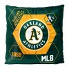 Athletics OFFICIAL MLB "Connector" Double Sided Velvet Pillow; 16" x 16"