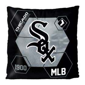 White Sox OFFICIAL MLB "Connector" Double Sided Velvet Pillow; 16" x 16"