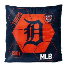 Tigers OFFICIAL MLB "Connector" Double Sided Velvet Pillow; 16" x 16"