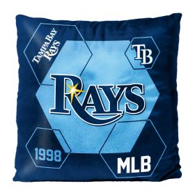 Rays OFFICIAL MLB "Connector" Double Sided Velvet Pillow; 16" x 16"