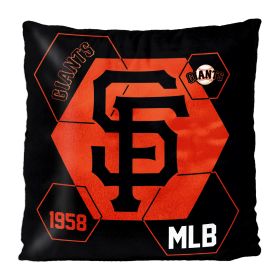 SF Giants OFFICIAL MLB "Connector" Double Sided Velvet Pillow; 16" x 16"