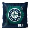 Mariners OFFICIAL MLB "Connector" Double Sided Velvet Pillow; 16" x 16"