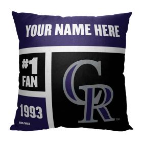 [Personalization Only] OFFICIAL MLB Colorblock Pillow - Colorado Rockies