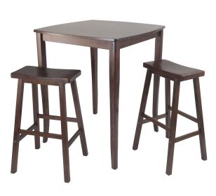 3-Pc Inglewood High/Pub Dining Table with Saddle Stool