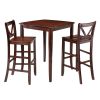 Inglewood 3-Pc High Table with 2 Bar V-Back Stools