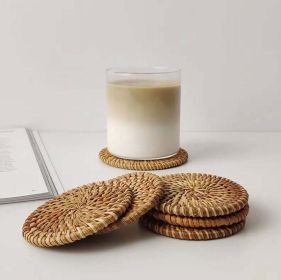 Rattan Coasters;  Table Décor Set of 4