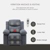 Power Recliner Chair with Adjustable Massage Function, Recliner Chair with
Heating System for Living Room, Dark Gray color fabric