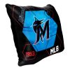 Marlins OFFICIAL MLB "Connector" Double Sided Velvet Pillow; 16" x 16"