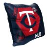 Twins OFFICIAL MLB "Connector" Double Sided Velvet Pillow; 16" x 16"