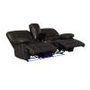 Recliner Chair Sofa Manual Reclining Home Seating Seats Movie Theater Chairs with Cup Holders and Storage Box, Brown