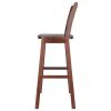 Fina Swivel Seat Bar Stool; Walnut