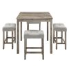 Dining Table, Bar Table and Chairs Set, 5 Piece Dining Table Set, Industrial Breakfast Table Set, for Living Room, Dining Room, Game Room