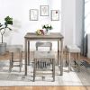 Dining Table, Bar Table and Chairs Set, 5 Piece Dining Table Set, Industrial Breakfast Table Set, for Living Room, Dining Room, Game Room