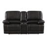 Recliner Chair Sofa Manual Reclining Home Seating Seats Movie Theater Chairs with Cup Holders and Storage Box, Brown