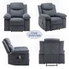 Power Recliner Chair with Adjustable Massage Function, Recliner Chair with
Heating System for Living Room, Dark Gray color fabric