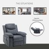 Power Recliner Chair with Adjustable Massage Function, Recliner Chair with
Heating System for Living Room, Dark Gray color fabric