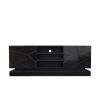 U-Can Modern, Stylish Functional TV stand with Color Changing LED Lights, Universal Entertainment Center, Black