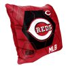 Reds OFFICIAL MLB "Connector" Double Sided Velvet Pillow; 16" x 16"