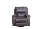 Faux Leather Reclining Sofa Couch Single Chair for Living Room Grey