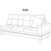 White Faux Leather 3-Piece Couch Living Room Sofa Set