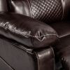 Breathable Leather Massage Recliner Chair, Manual Living Room Reclining Sofa