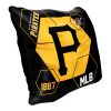 Pirates OFFICIAL MLB "Connector" Double Sided Velvet Pillow; 16" x 16"