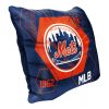 Mets OFFICIAL MLB "Connector" Double Sided Velvet Pillow; 16" x 16"