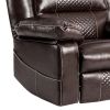 Breathable Leather Massage Recliner Chair, Manual Living Room Reclining Sofa