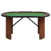 10-Player Poker Table Green 63"x31.5"x29.5"