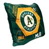 Athletics OFFICIAL MLB "Connector" Double Sided Velvet Pillow; 16" x 16"