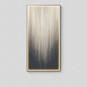 Modern Light Luxury Wall Abstract With Light Hanging Picture (Option: A-40X80CM-Black Frame)