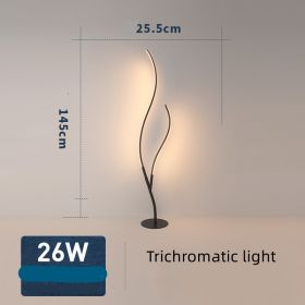 Fashion Twig Artistic Line Floor Lamp (Option: Black-Trichromatic light-US)