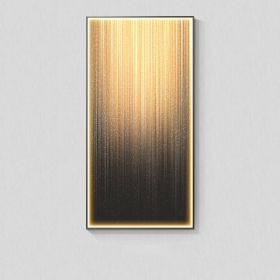 Modern Light Luxury Wall Abstract With Light Hanging Picture (Option: H-60X120CM-Black Frame)