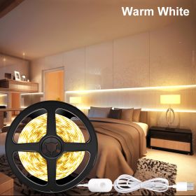 Led Light With Usb Human Body Intelligent Sensor Waterproof Light With Cabinet Wardrobe Soft Light Bar (Option: 3000k warm white-3meters-USB)