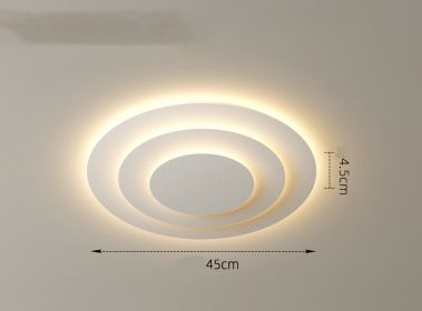 LED Ceiling Lamp In Atmospheric Living Room Is Simple (Option: Tricolor dimming-45cm)