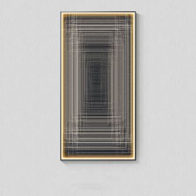 Modern Light Luxury Wall Abstract With Light Hanging Picture (Option: I-40X80CM-Black Frame)