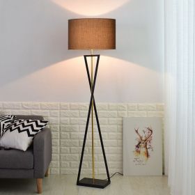 Living Room Floor Lamp Simple Sofa Vertical Table (Option: Coffee and gold-220V US)