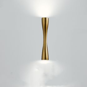 American Style Bedroom Wrought Iron Retro Wall Lamp (Option: Gold-White light)