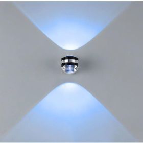 Crystal Bedroom Wall Lamp Light Luxury Living Room (Option: Blue-3W)