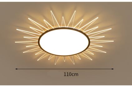 Led Living Room Lamp Modern Simple Atmosphere (Option: Remote controldimming-110CM)