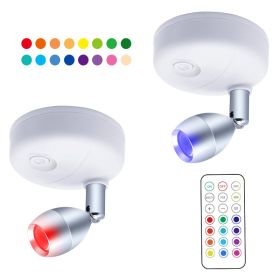 LED Wireless Rgb Remote Control Cabinet Spot Light Angle Adjustable (Option: White one remote control-0.5W)