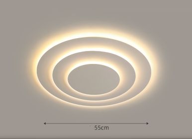 LED Ceiling Lamp In Atmospheric Living Room Is Simple (Option: Tricolor dimming-55cm)