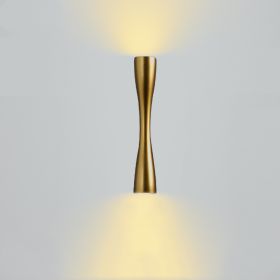 American Style Bedroom Wrought Iron Retro Wall Lamp (Option: Gold-Warm light)