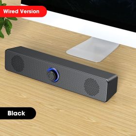 4D Surround Soundbar Bluetooth 5.0 Computer Speakers Wired Stereo Subwoofer Sound Bar for Laptop PC Home Theater TV Aux Speaker (Ships From: China)