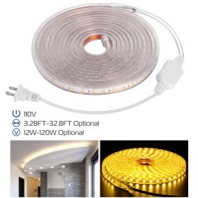 16.4ft/5m LED Strip Light 110V IP65 Waterproof 2500LM Dimmable Rope Light SMD 5050 6000K Cold White Warm (Light Color: Warm)