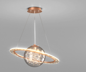 Creative And Luxurious Led Bedroom Lamp Master Bedroo (Option: Rose Gold-60cm-Monochromatic white light)