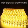 16.4ft/5m LED Strip Light 110V IP65 Waterproof 2500LM Dimmable Rope Light SMD 5050 6000K Cold White Warm