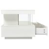 Modern LED TV Stand for 70 inch TV with Shelves and Storage Drawers Modern, Entertainment Center, White Tabletop High Glossy TV Stand for living Room