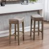 Backless Bar Stools, 2-Pcs Set