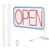 LED Open Sign 16.5x9.1in Business Neon Open Sign Advertisement Board with 11 Levels Adjustable Brightness